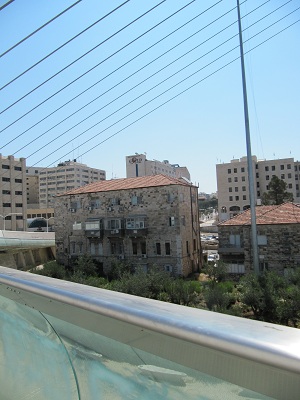 View from string bridge - buildings old and new