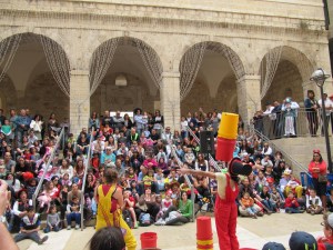 Watching a Purim show
