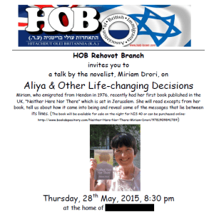 Flyer for author talk