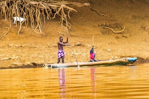 Crossing to Wakonos village