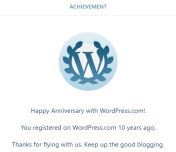 Happy Anniversary from WordPress